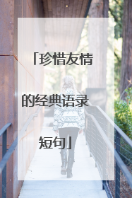 珍惜友情的经典语录短句