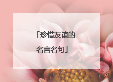 珍惜友谊的名言名句
