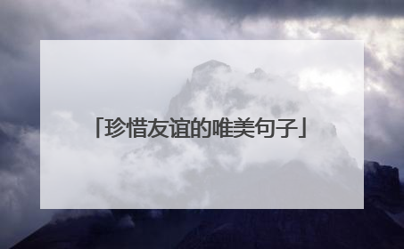 珍惜友谊的唯美句子