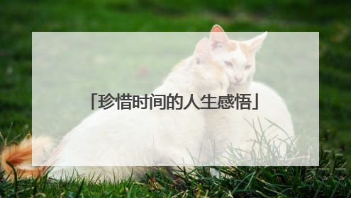 珍惜时间的人生感悟