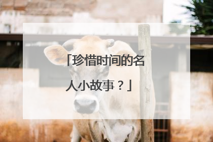 珍惜时间的名人小故事?