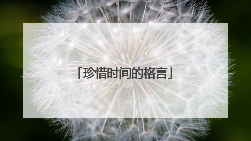 珍惜时间的格言