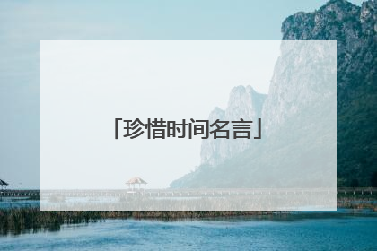 珍惜时间名言