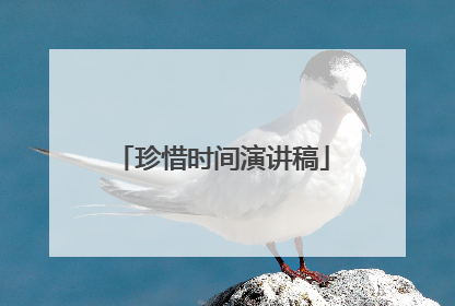 珍惜时间演讲稿