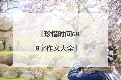 珍惜时间600字作文大全