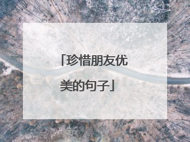 珍惜朋友优美的句子
