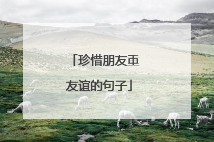 珍惜朋友重友谊的句子