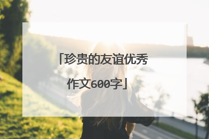 珍贵的友谊优秀作文600字