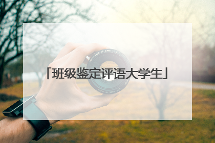 班级鉴定评语大学生