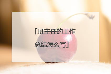 班主任的工作总结怎么写