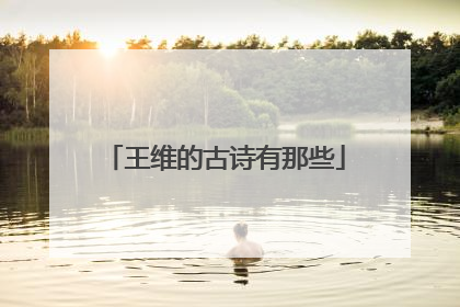 王维的古诗有那些