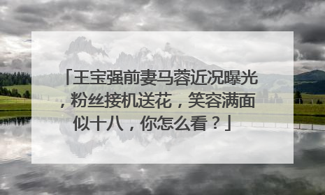 王宝强前妻马蓉近况曝光，粉丝接机送花，笑容满面似十八，你怎么看？