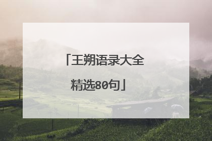 王朔语录大全精选80句