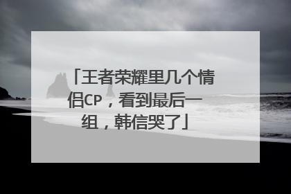 王者荣耀里几个情侣CP，看到最后一组，韩信哭了