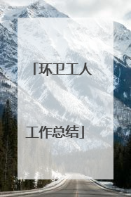 环卫工人工作总结