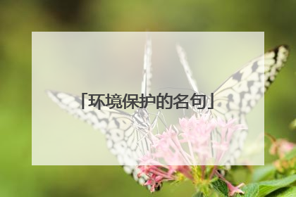 环境保护的名句