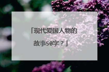 现代爱国人物的故事50字?