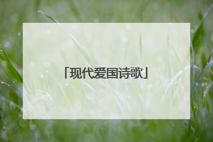 现代爱国诗歌