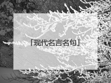 现代名言名句