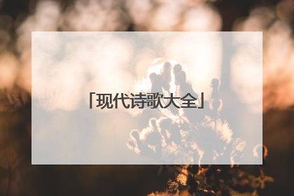 现代诗歌大全