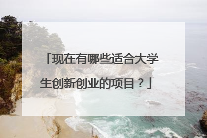 现在有哪些适合大学生创新创业的项目？