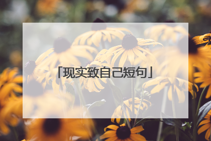 现实致自己短句