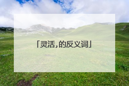 灵活,的反义词