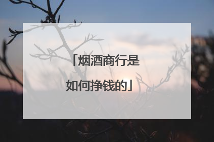 烟酒商行是如何挣钱的
