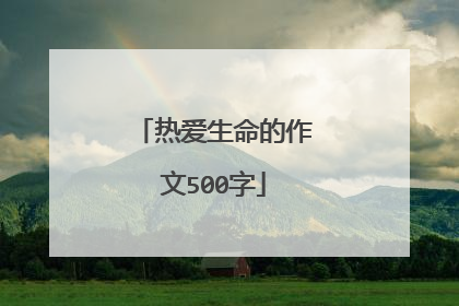 热爱生命的作文500字