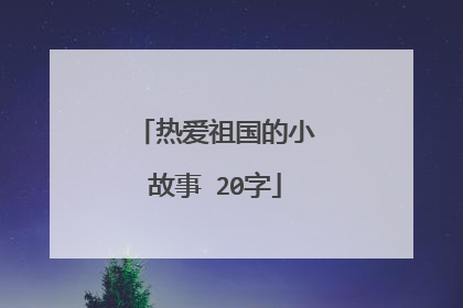 热爱祖国的小故事 20字