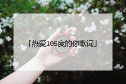 热爱105度的你歌词