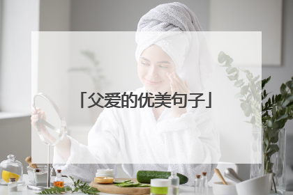 父爱的优美句子