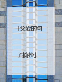 父爱的句子摘抄
