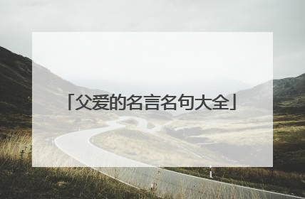 父爱的名言名句大全