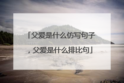 父爱是什么仿写句子,父爱是什么排比句