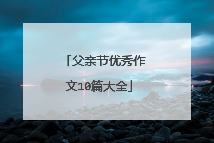 父亲节优秀作文10篇大全