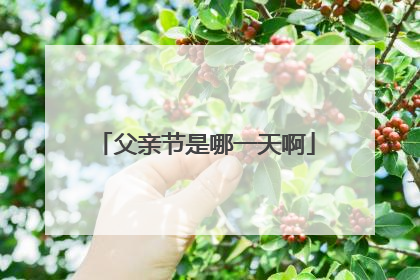 父亲节是哪一天啊