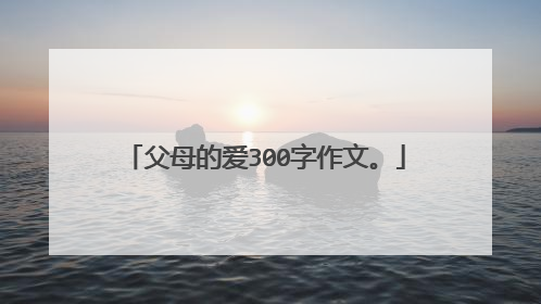 父母的爱300字作文。