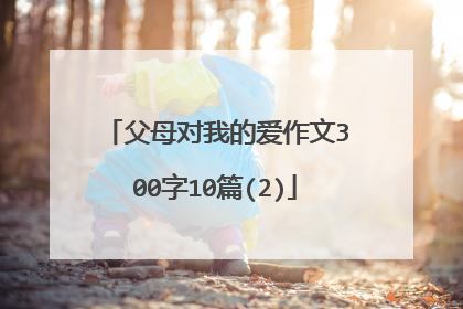 父母对我的爱作文300字10篇(2)