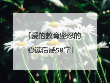 爱的教育坚忍的心读后感50字