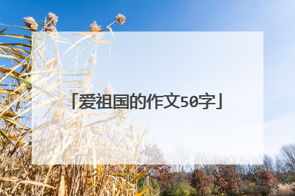 爱祖国的作文50字