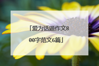 爱为话题作文800字范文6篇