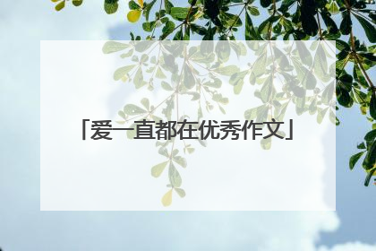 爱一直都在优秀作文