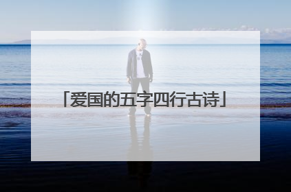 爱国的五字四行古诗