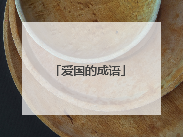 爱国的成语