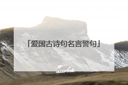 爱国古诗句名言警句