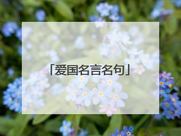 爱国名言名句