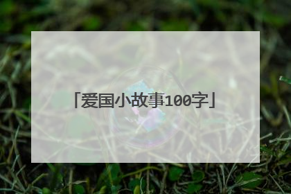 爱国小故事100字
