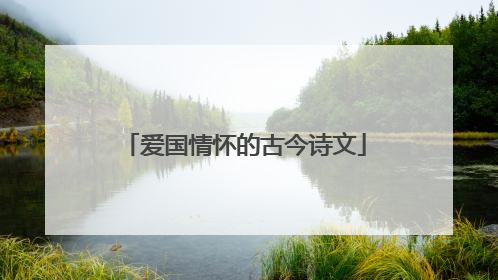 爱国情怀的古今诗文