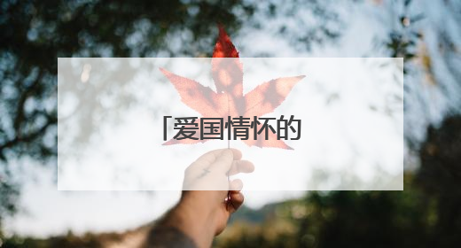 爱国情怀的诗有哪几首